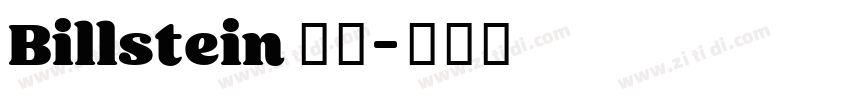 Billstein 字体字体转换